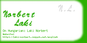 norbert laki business card